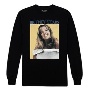 Britney Spears T-Shirt Long Sleeve Pop Star Black Concert Size 2X Plus size NEW
